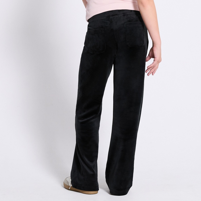 Velour pants "Ella star" Black
